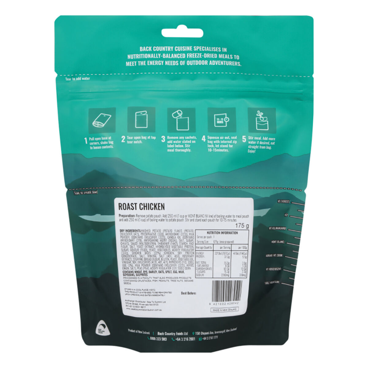 Back Country Cuisine Freeze Dried Roast Chicken 2 Serve, , bcf_hi-res