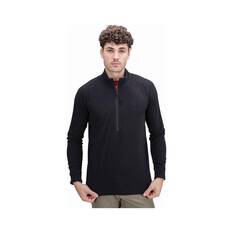Macpac Men's Tui Fleece Pullover V6 Black S, Black, bcf_hi-res
