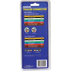 Narva 7 Pin Small Round Socket To 7 Pin Flat Trailer Plug, , bcf_hi-res