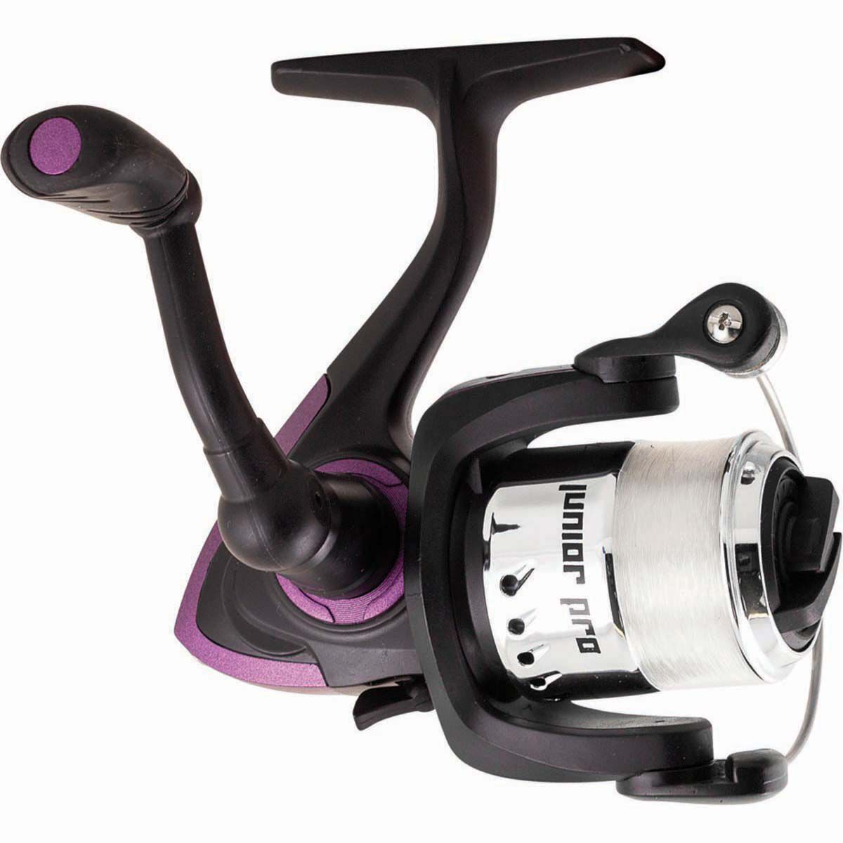 purple spinning reel