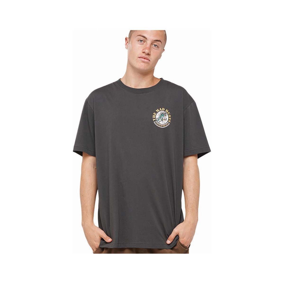 The Mad Hueys Men's Always Running Short Sleeve Tee Vintage Black S, Vintage Black, bcf_hi-res