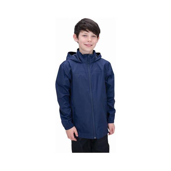 Macpac Kids' Pack-It Rain Jacket Navy 10, Navy, bcf_hi-res