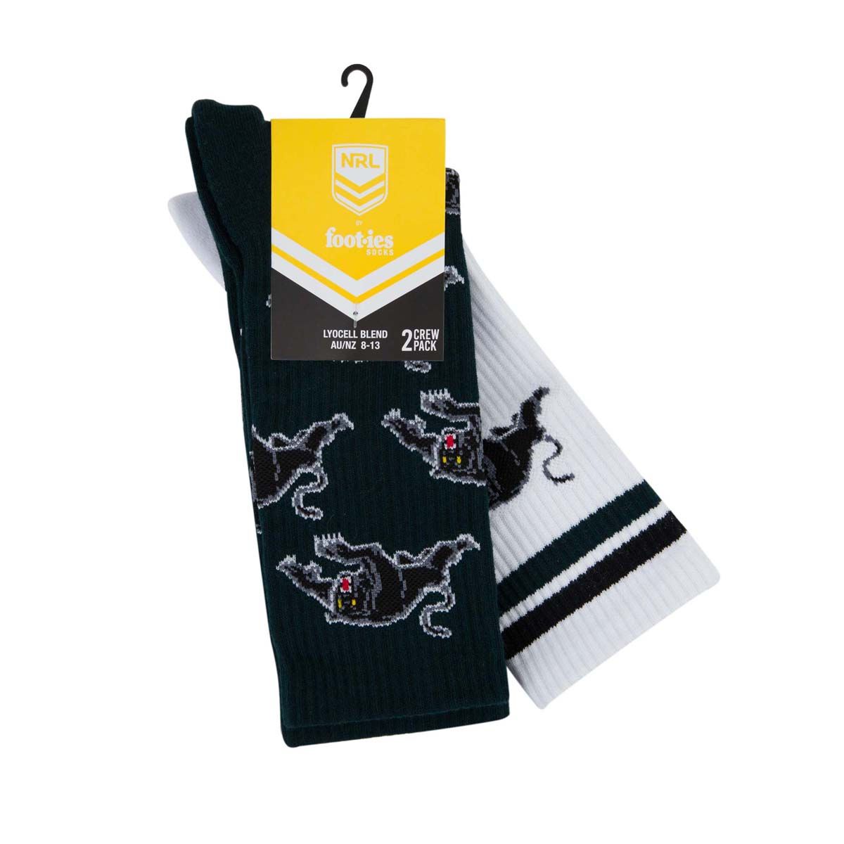 Foot-ies Penrith Panthers Sneaker Socks 2 Pack, , bcf_hi-res