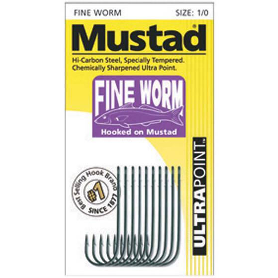Mustad Fine Worm Hooks, , bcf_hi-res