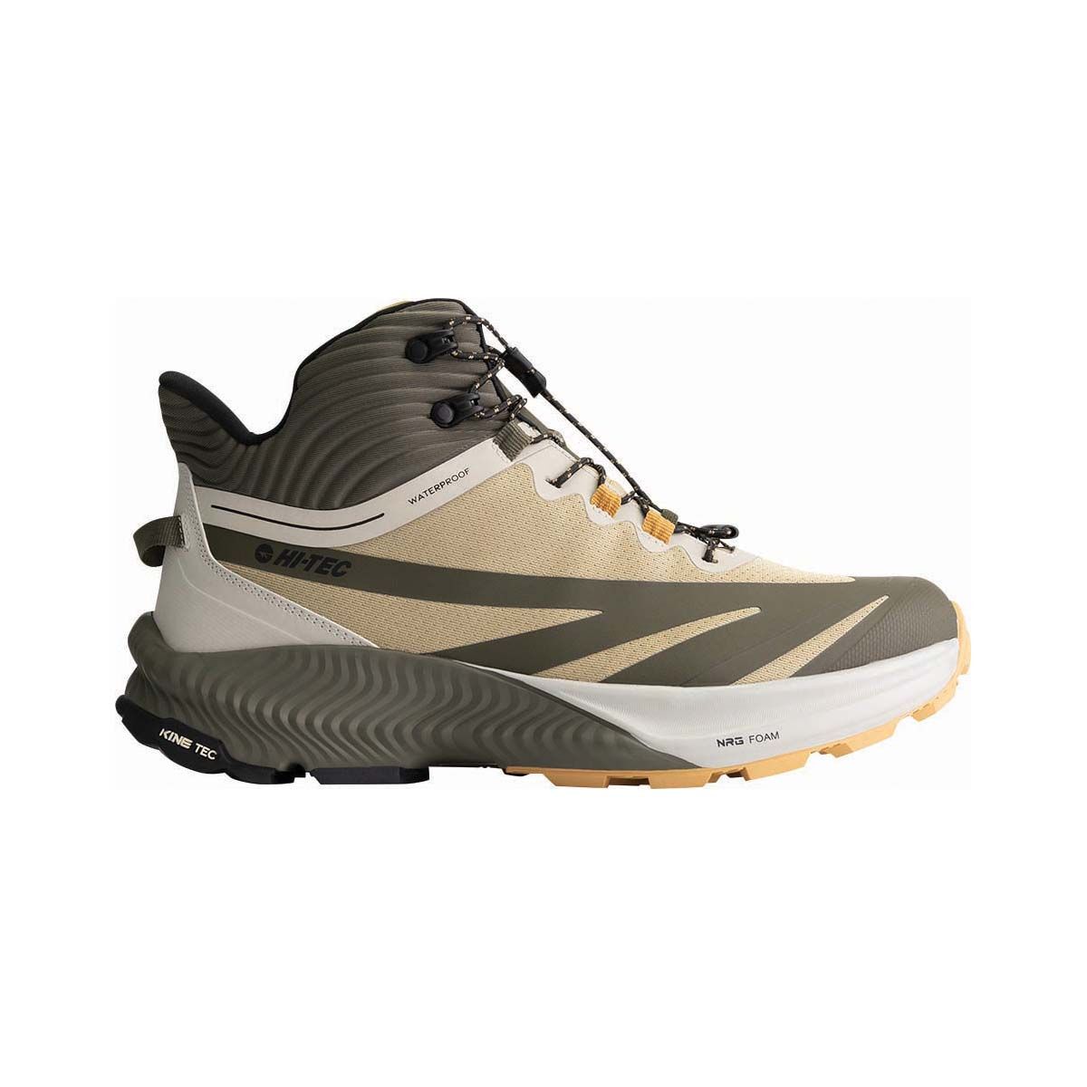 Hi-Tec Nomad Men&rsquo;s Waterproof Mid Hike Shoe Olive 8, Olive, bcf_hi-res
