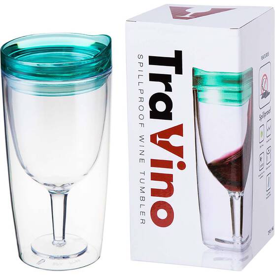 TraVino Spill Proof Wine Cup Green, Green, bcf_hi-res