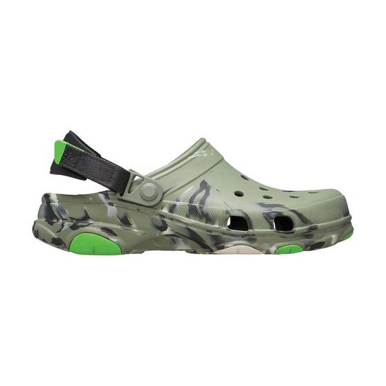 Crocs Unisex All Terrain Marbled Clogs Moss M7/W9 BCF