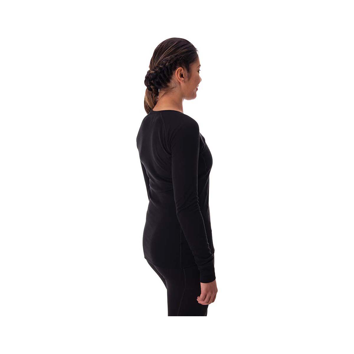 Macpac Women's Geothermal Long Sleeve Top V2, Black, bcf_hi-res