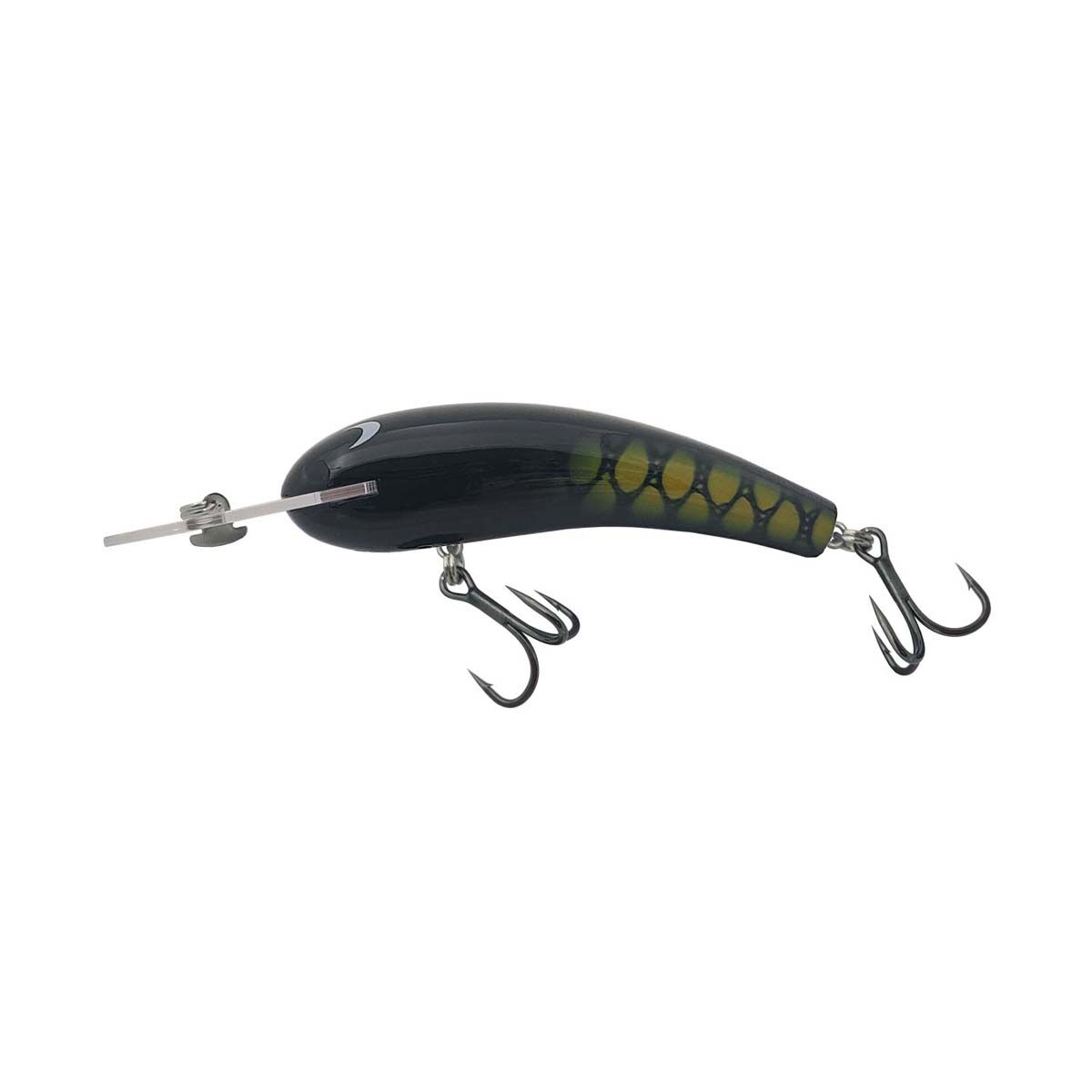 Warlock Native Lolly Hardy Body Lure 90mm 2.5m Black Yellow, Black Yellow, bcf_hi-res