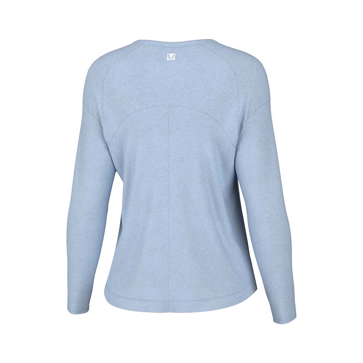 Huk Women&rsquo;s Waypoint Flow Crew Fishing Shirt Ice Water XS, Ice Water, bcf_hi-res
