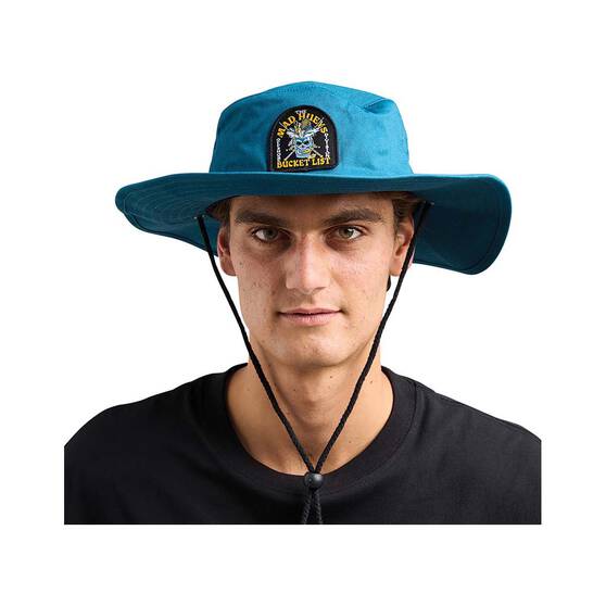 The Mad Hueys Men’s Bucket List Wide Brim Hat Atlantic S/M, Atlantic, bcf_hi-res