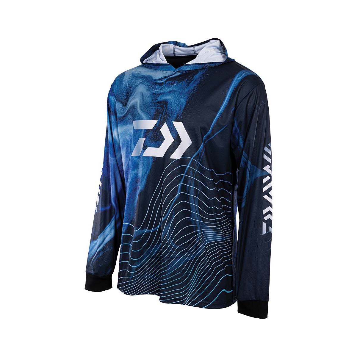 Daiwa Men's Long Sleeve Sublimated Polo with Hood, , bcf_hi-res