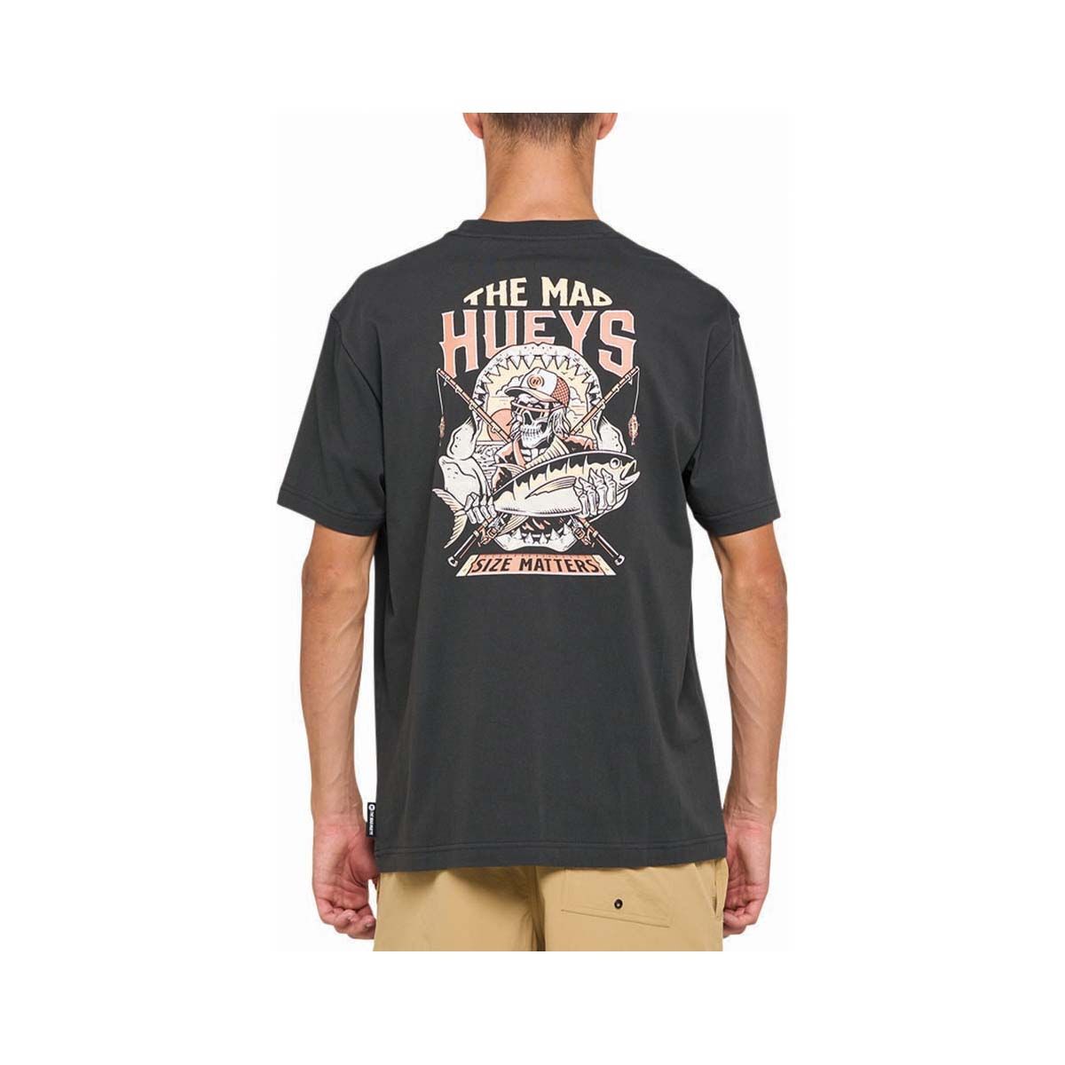 The Mad Hueys Men's Size Matters Short Sleeve Tee Vintage Black S, Vintage Black, bcf_hi-res
