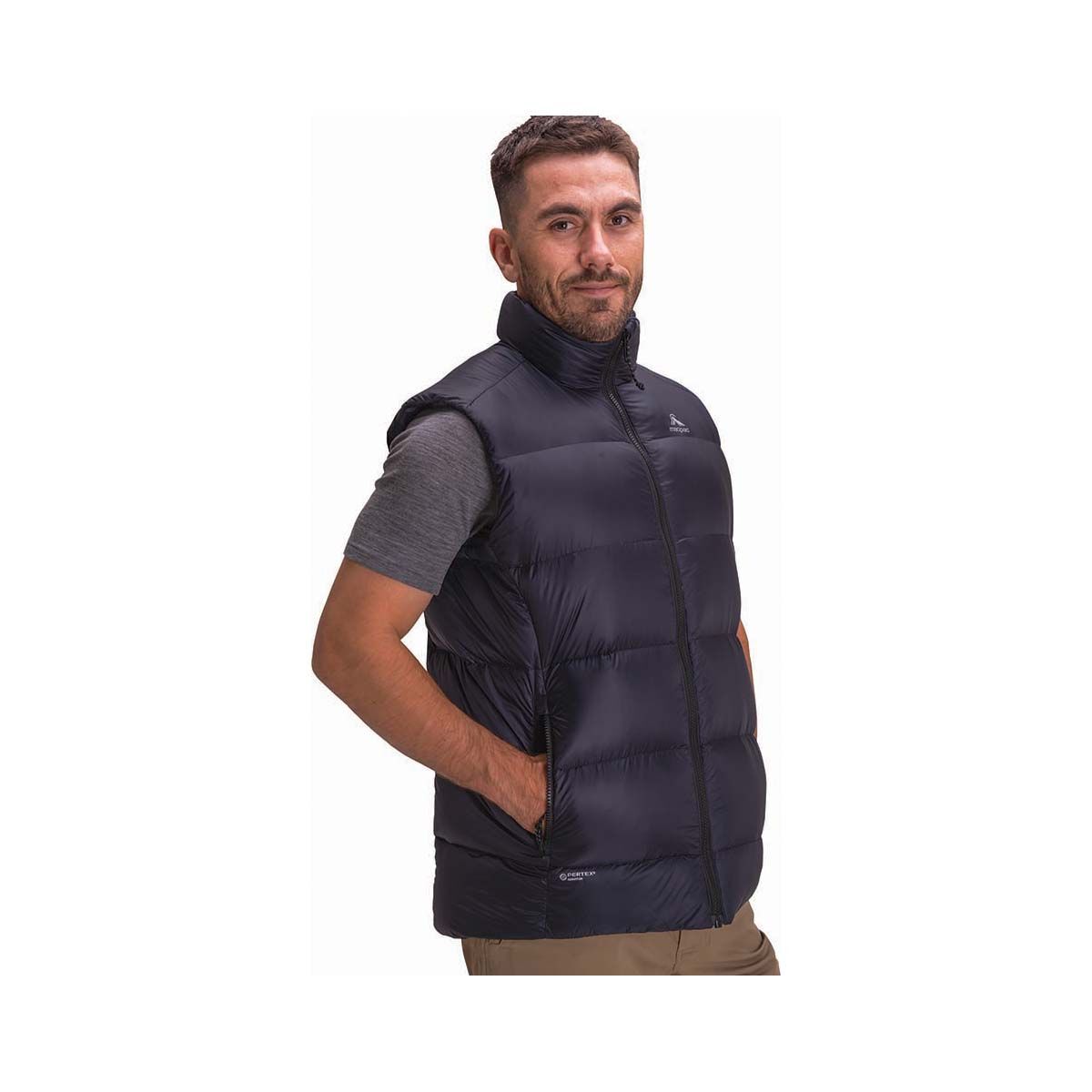 Macpac Men's Sundowner Down Puffer Vest V2, Black, bcf_hi-res