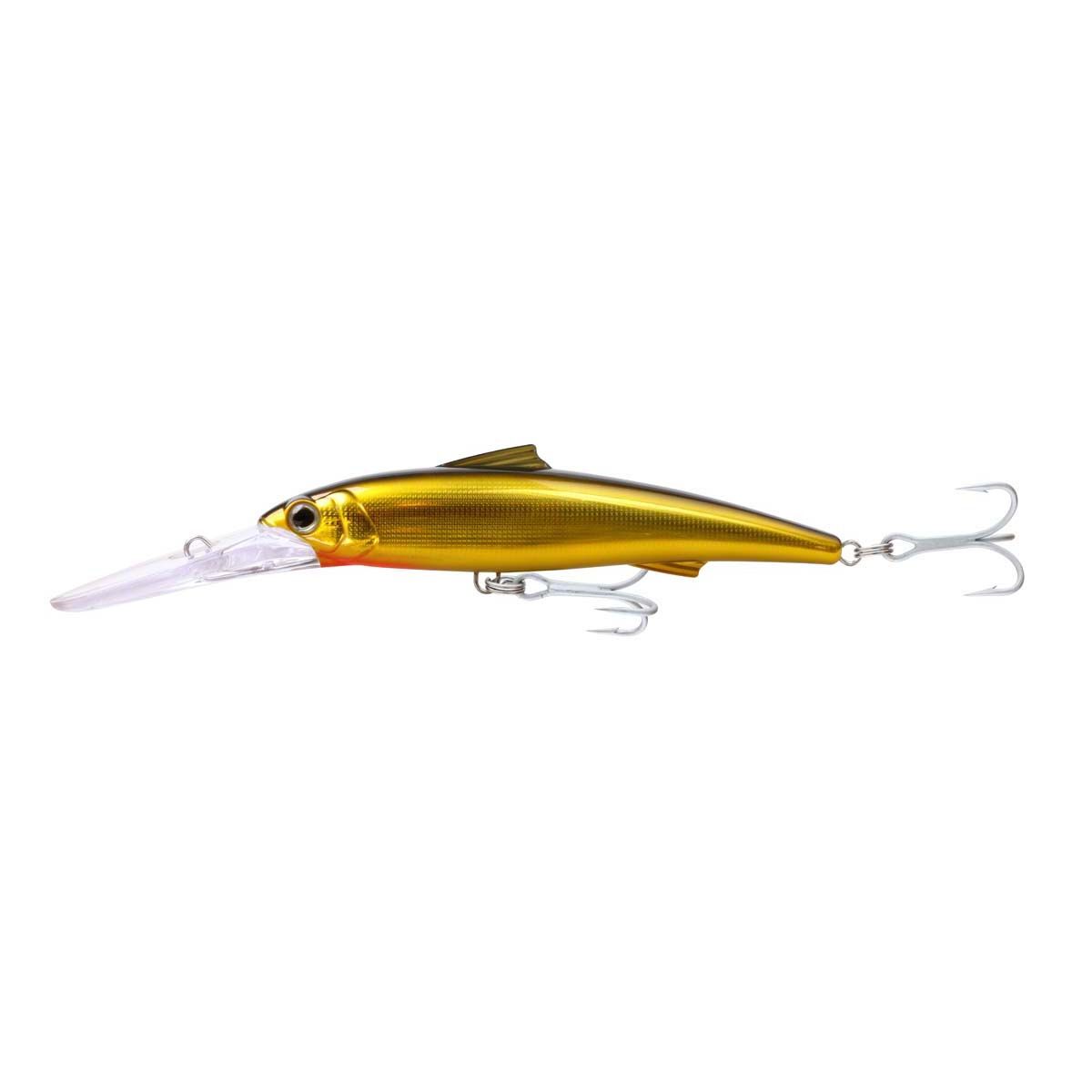 Samaki Pacemaker Double Deep Hard Body Lure 180mm Gold Glitter, Gold Glitter, bcf_hi-res