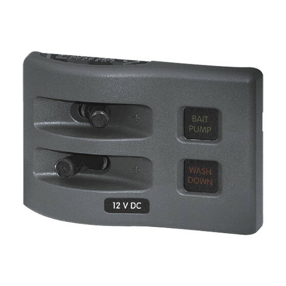 Blue Sea Systems WeatherDeck Fused 2 Switch Panel, , bcf_hi-res