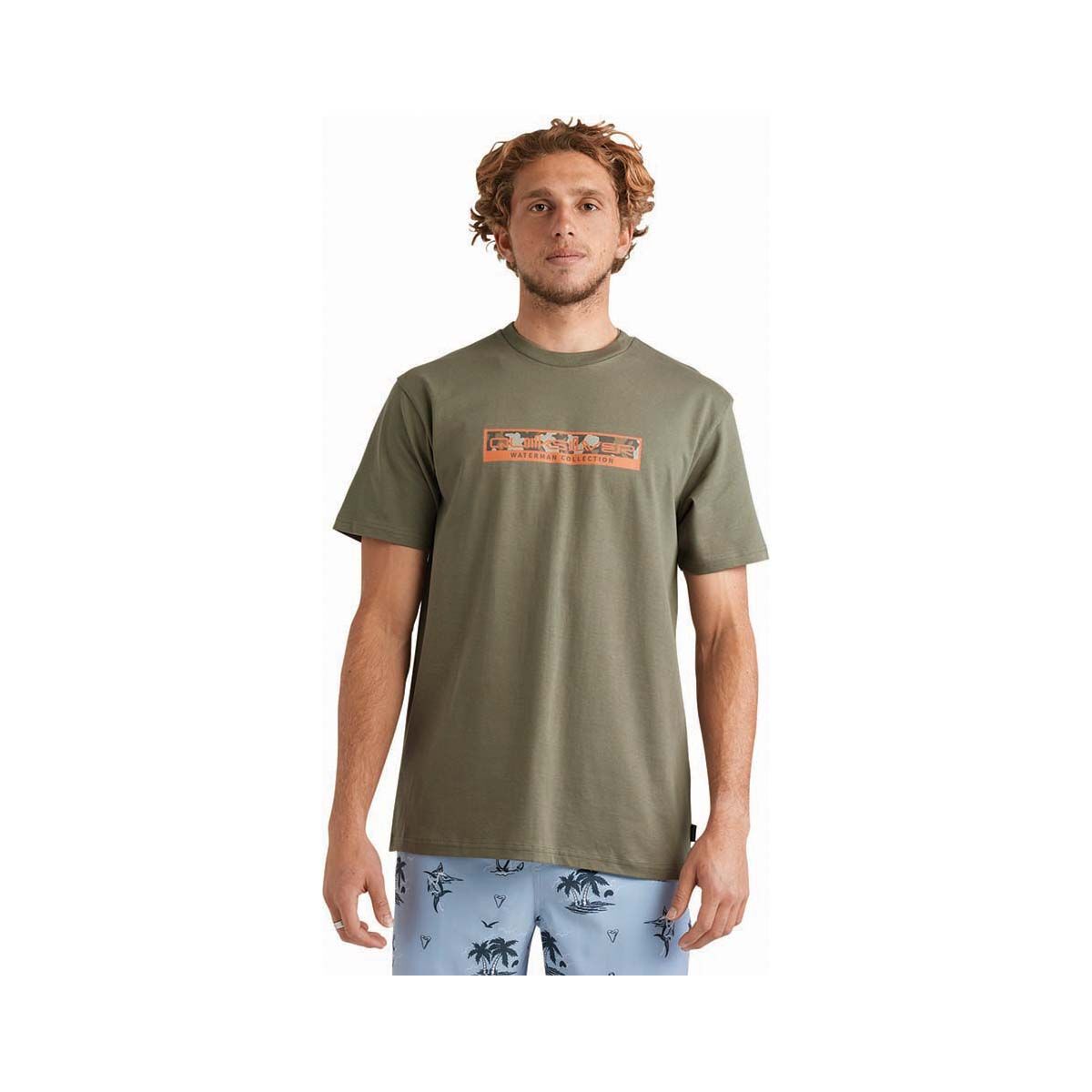 Quiksilver Men's Camouflage Short Sleeve Tee Olive 2XL, Olive, bcf_hi-res