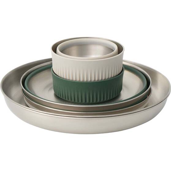 Sea to Summit Detour Collapsible Stainless Steel Dinner Set 2 Person 6 Piece, , bcf_hi-res