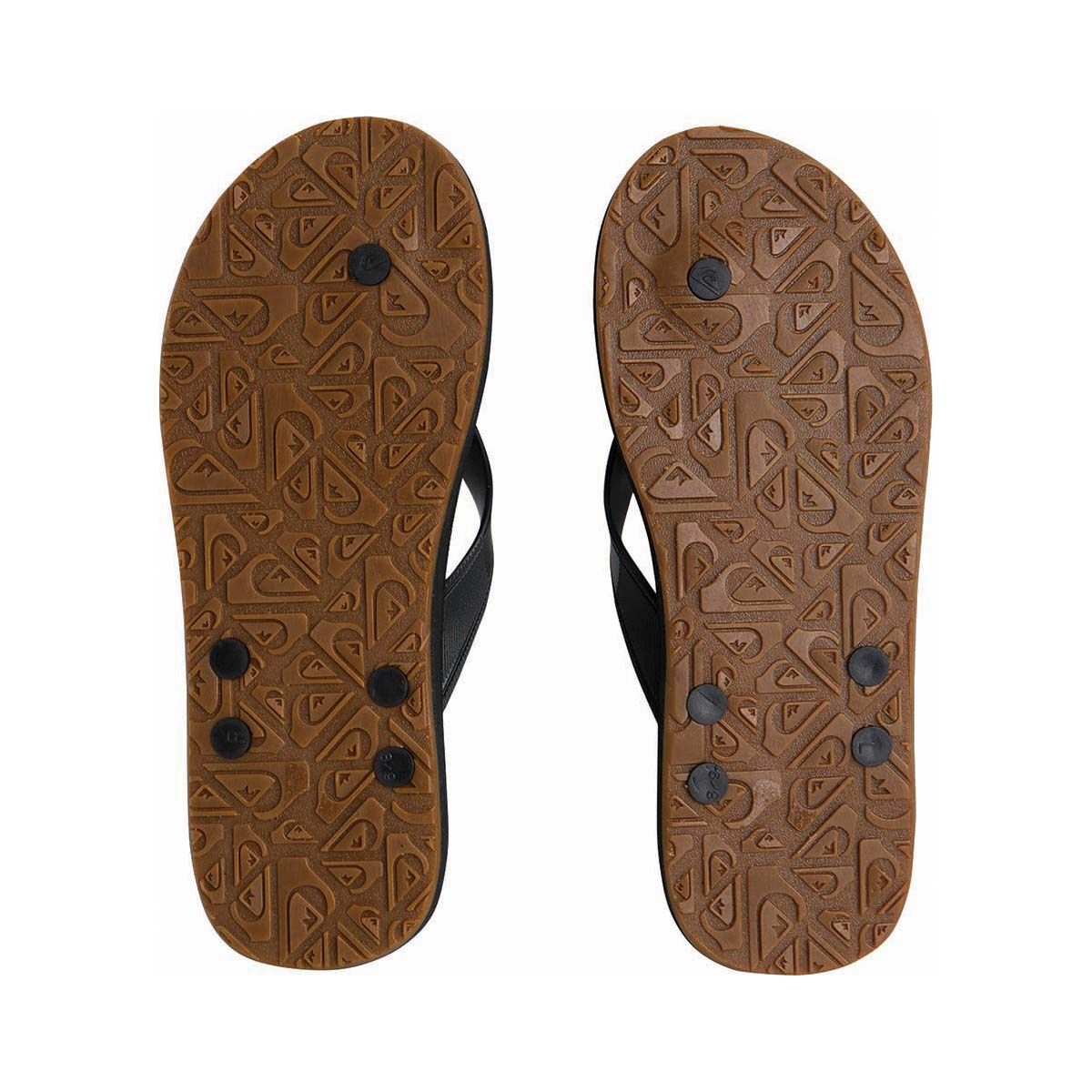 Quiksilver Men's Carver II Deluxe Thongs, Black, bcf_hi-res