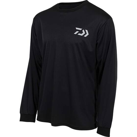Daiwa Men's Crew Fishing Shirt, Black, bcf_hi-res
