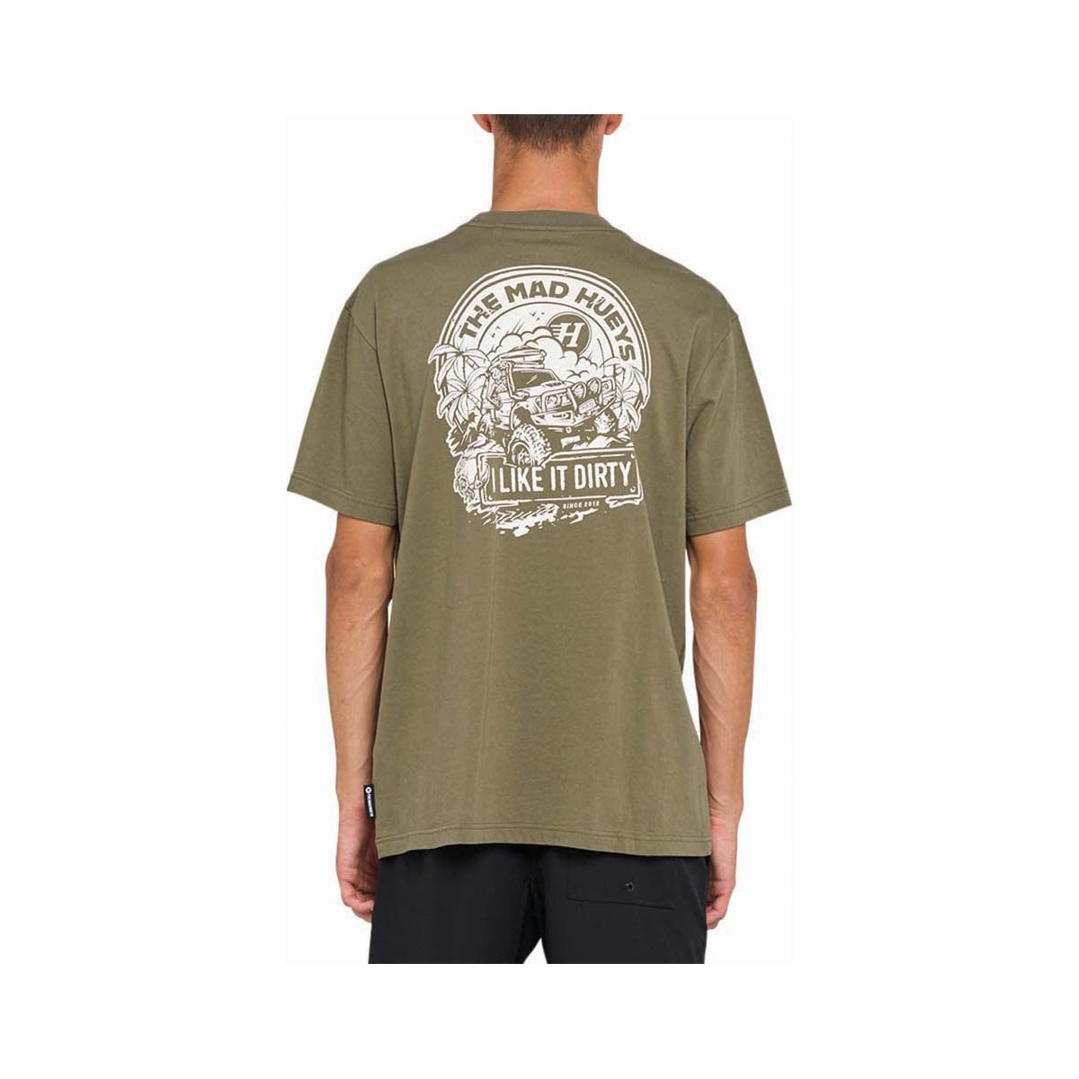 The Mad Hueys Men's I Like It Dirty Short Sleeve Tee Olive S, Olive, bcf_hi-res