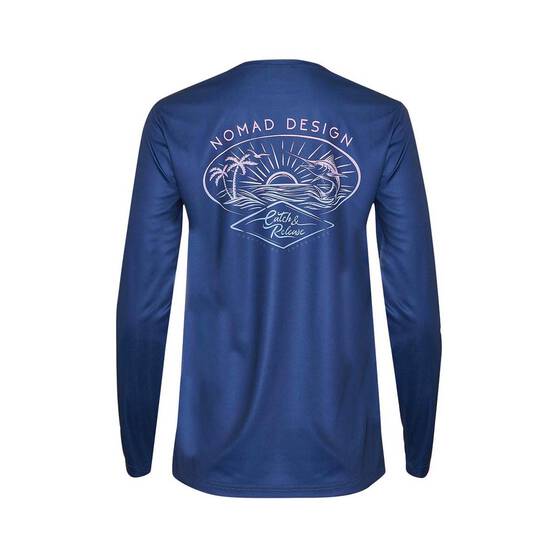 Nomad Women's Catch and Release Crew Tech Fishing Shirt, , bcf_hi-res