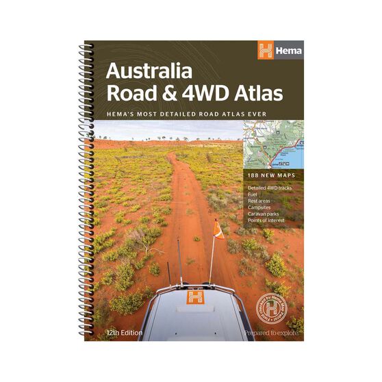 Hema Australia Road And 4wd Atlas Spiral Book Bcf