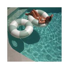 SUNNYLiFE Vacay Olive Stripe Inflatable Pool Tube, , bcf_hi-res
