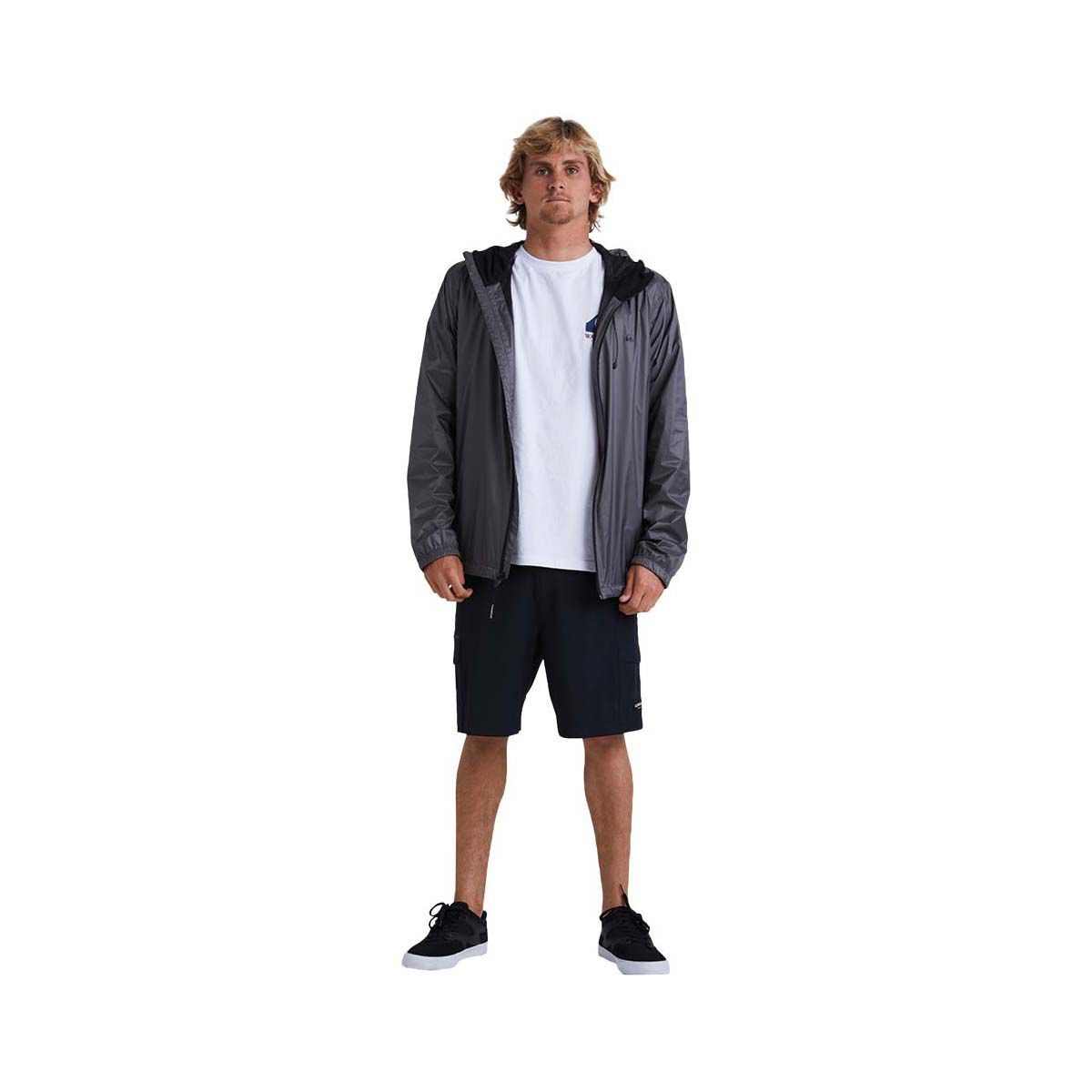 Quiksilver Men's Waterwind Rain Jacket Granite BCF