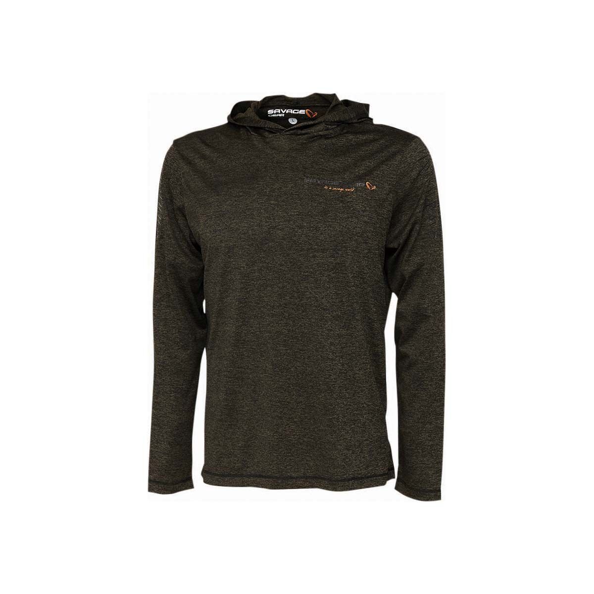 Savage Gear Men&rsquo;s Hooded Fishing Shirt Charcoal S, Charcoal, bcf_hi-res