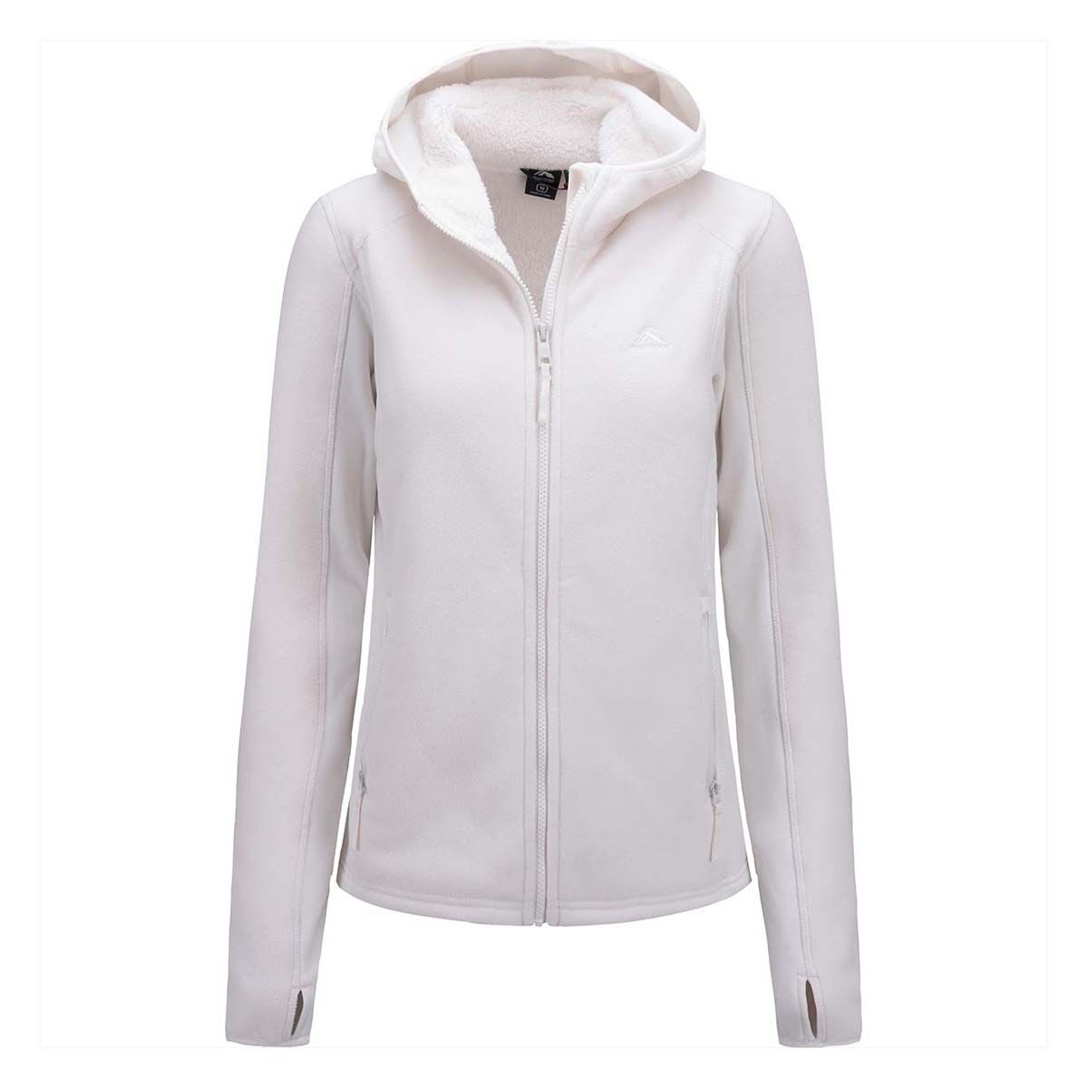 Macpac Women's Mountain Hooded Fleece Jacket Tofu 6, Tofu, bcf_hi-res