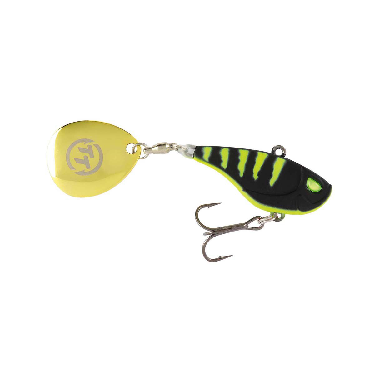 TT Fishing Flashpoint+ Tail Spinner Lure 43mm Blacktreuse, Blacktreuse, bcf_hi-res