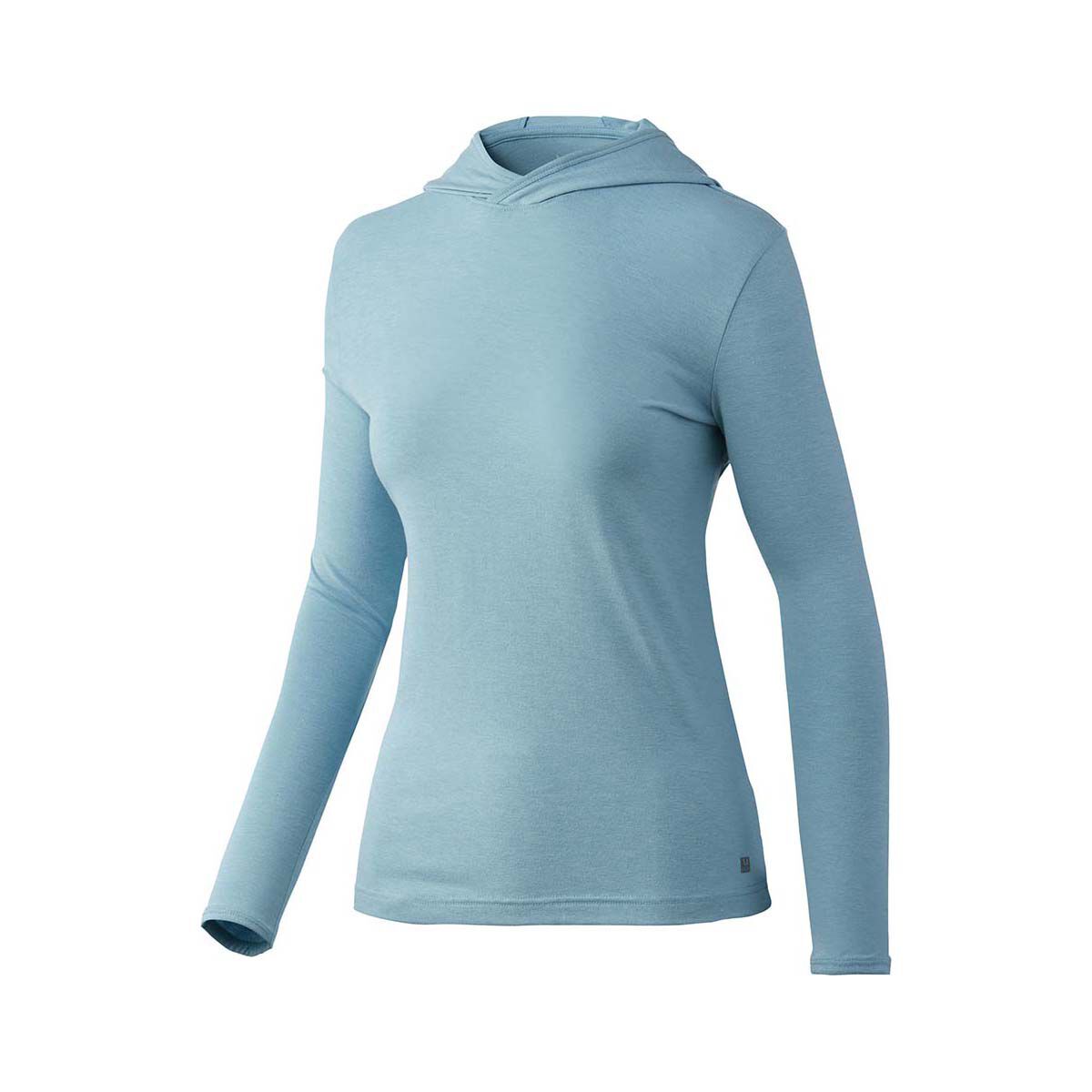 Huk Women's Waypoint Hooded Fishing Shirt Porcelain Blue XS, Porcelain Blue, bcf_hi-res