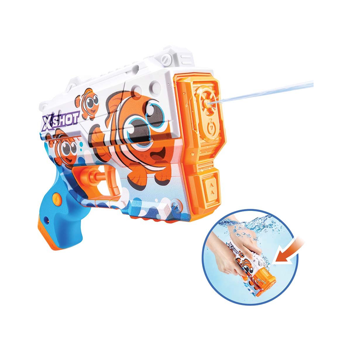 ZURU X-Shot Fast Fill Skins Clownfish Junior Water Blaster, , bcf_hi-res