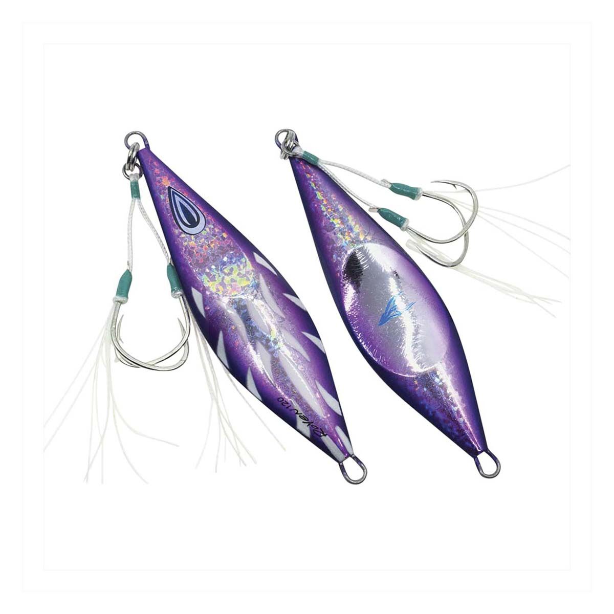 Ocean's Legacy Roven Rigged Jig Lure 60g Purple Silver, Purple Silver, bcf_hi-res