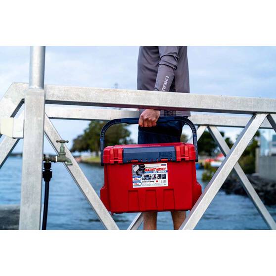 Meiho Bucket Mouth 9000 Tackle Box Red, , bcf_hi-res