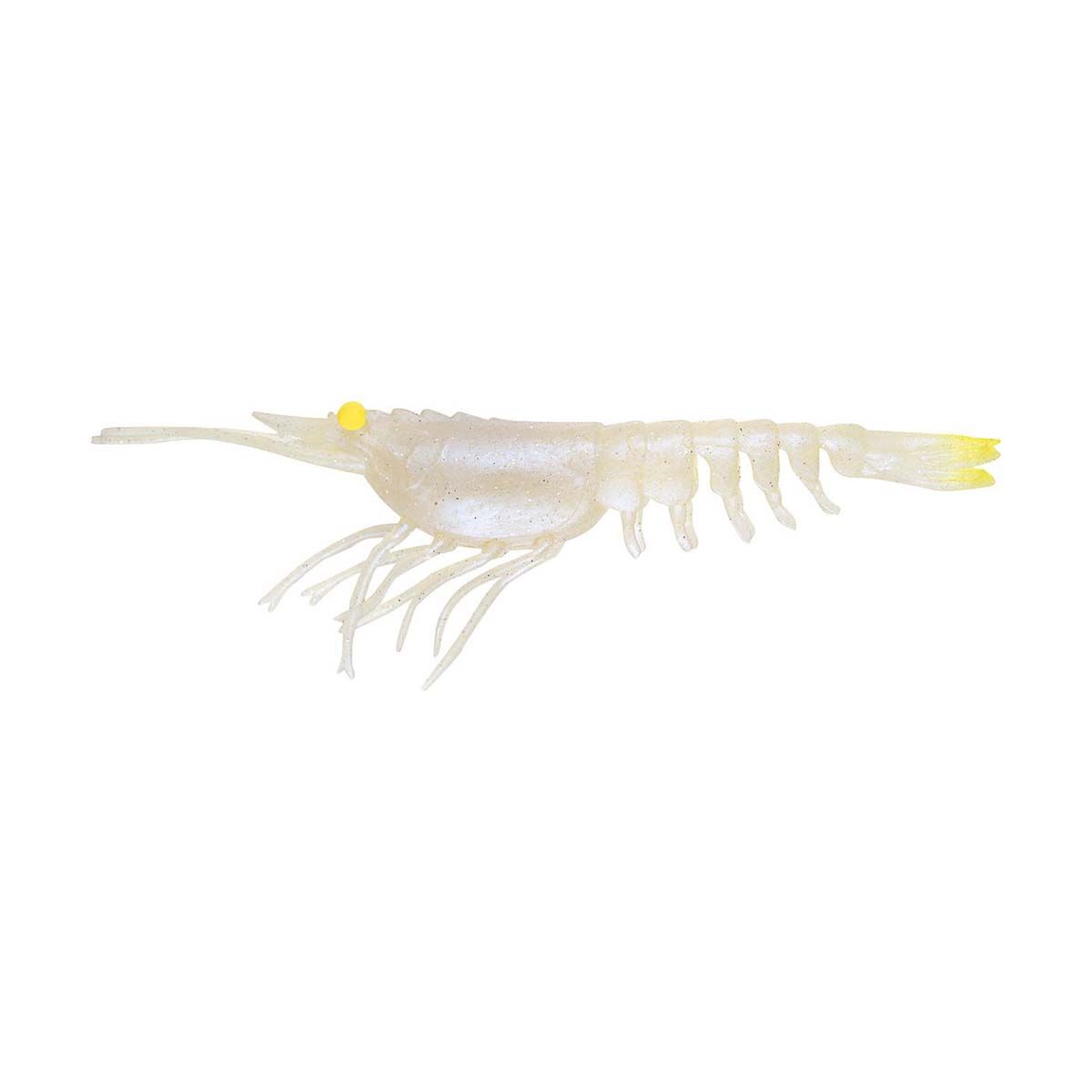 Nomad Live Ops Switcher Shrimp Soft Plastic Lure 4.25in Pearl White UV, Pearl White UV, bcf_hi-res