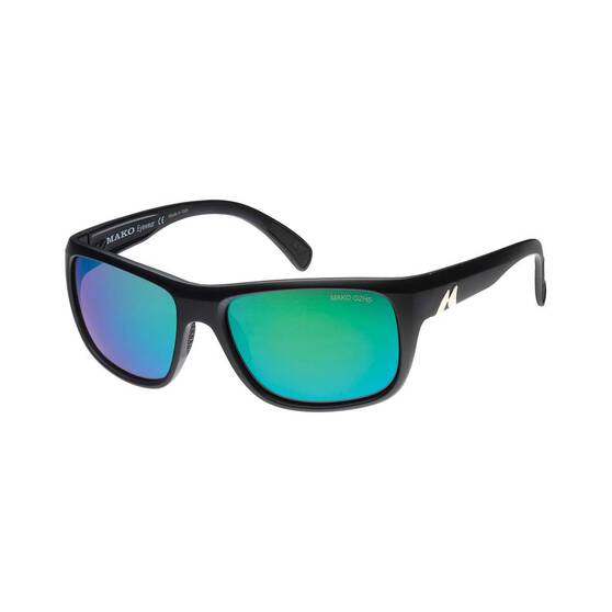 MAKO Apex 9601 HD Polarised Sunglasses Matte Black with Rose / Green Lens, , bcf_hi-res