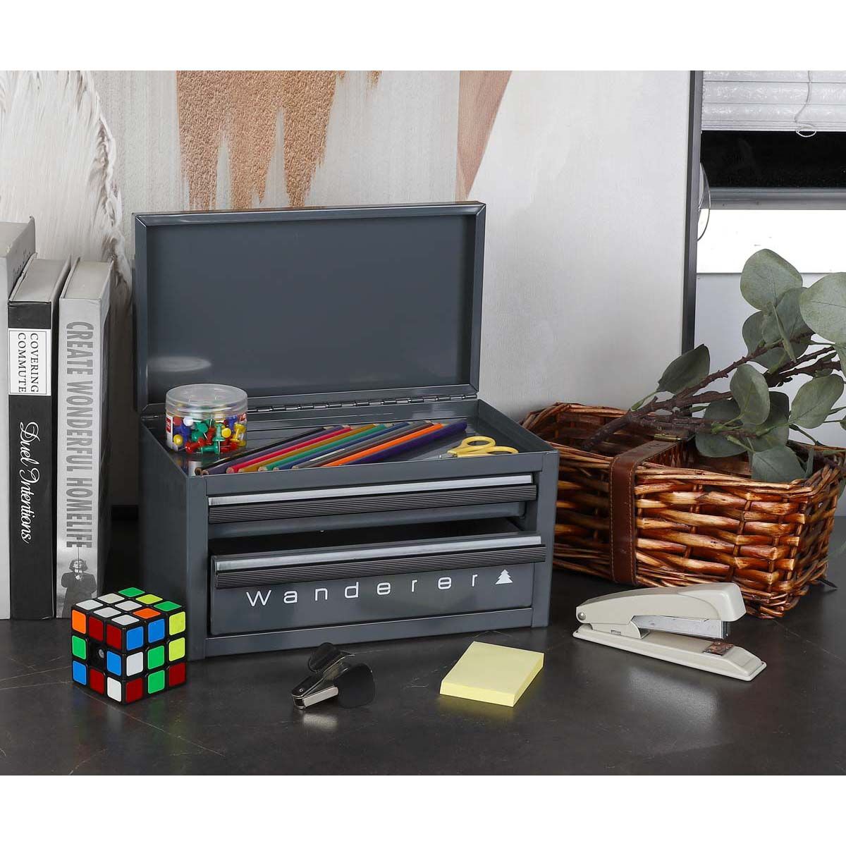 Wanderer Mini Gear Cabinet 2 Drawer Charcoal, Charcoal, bcf_hi-res