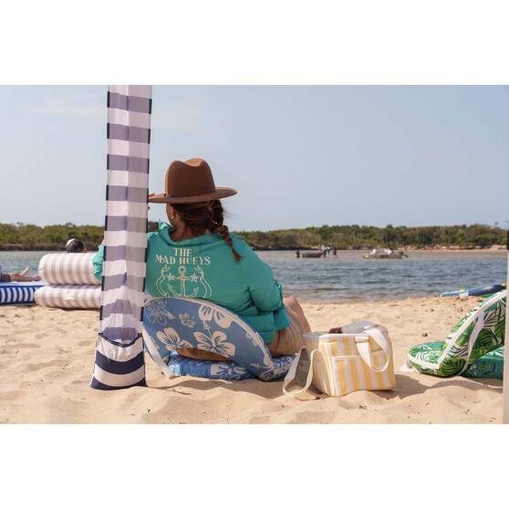 Wanderer Adjustable Beach Seat Pad Nautical Stripe, Nautical Stripe, bcf_hi-res