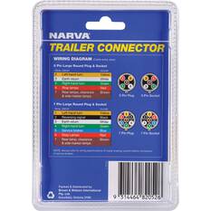 Narva 7 Pin Large Round Plastic Trailer Socket, , bcf_hi-res
