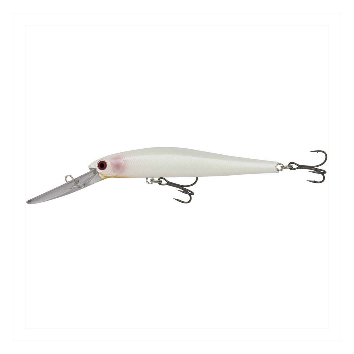 Fishcraft B-Jerky Deep Hard Body Lure 110mm White, White, bcf_hi-res