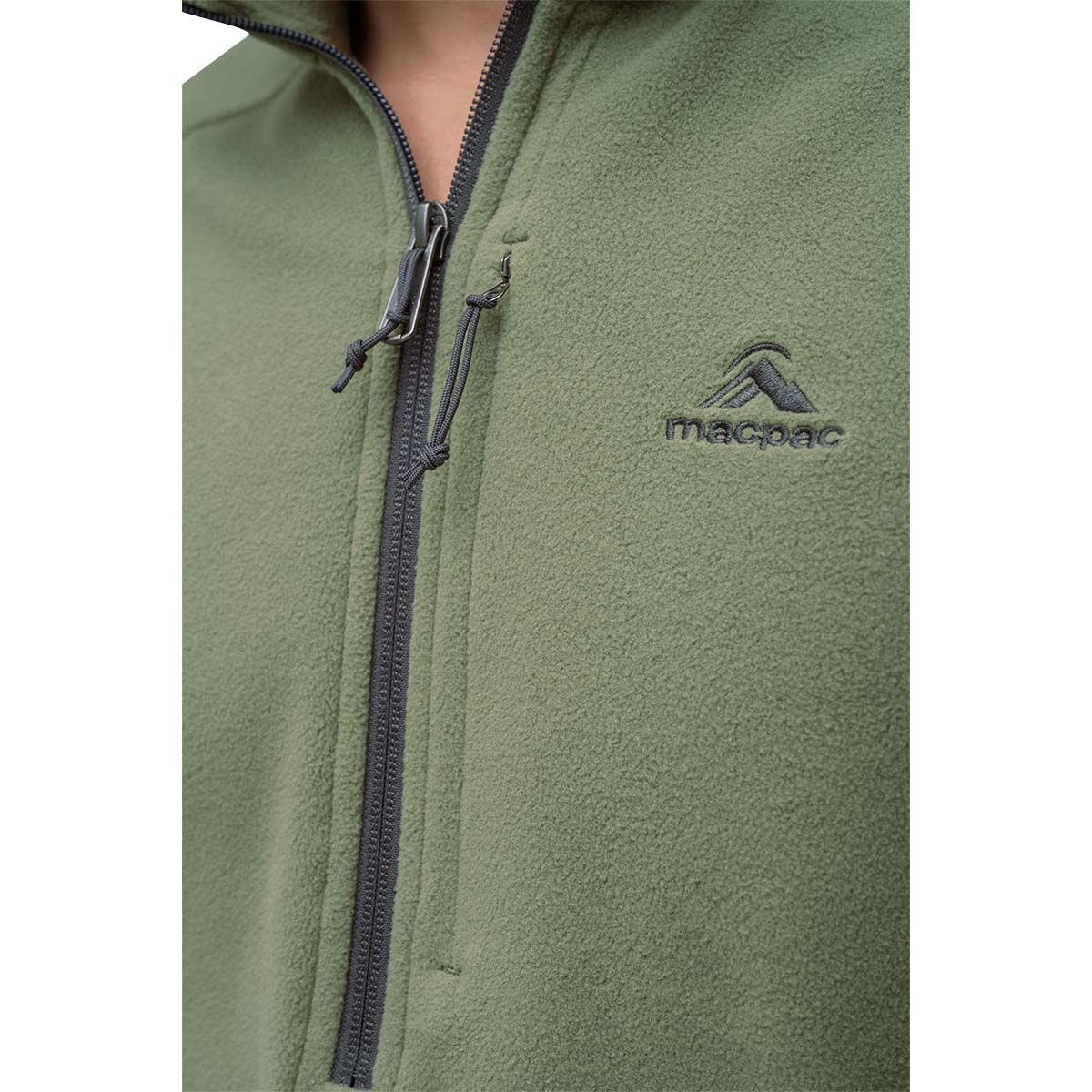 macpac Mens Tui Fleece Pullover, Green, bcf_hi-res