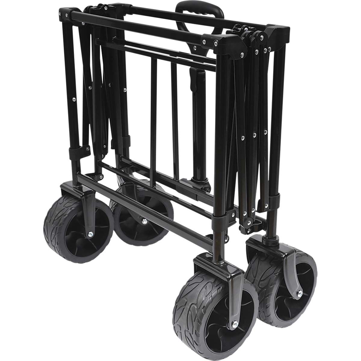 Wanderer Flat Fold Beach Cart 100kg Yellow Stripe, , bcf_hi-res