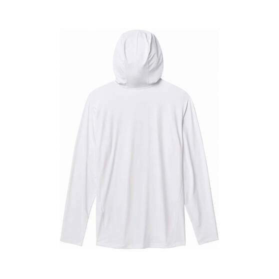 YETI® Men’s Hooded Ultra Lightweight Sunshirt, White, bcf_hi-res