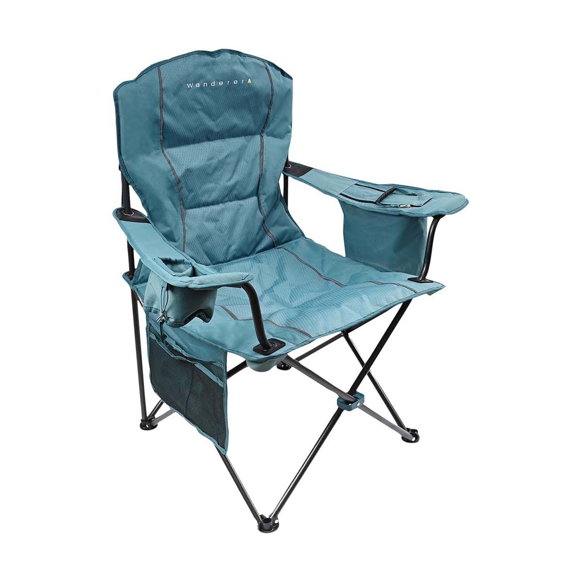 Wanderer Premium Cooler Arm Chair Petrol Blue 120kg, , bcf_hi-res