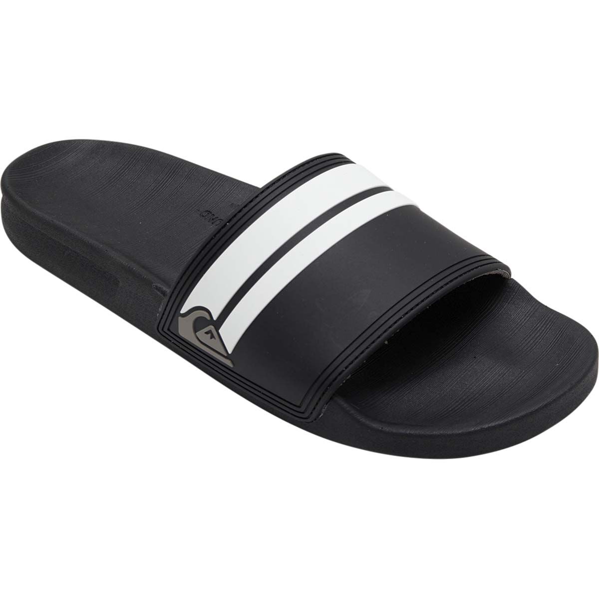 Quiksilver Men's Rivi Slides Black / White 8, Black / White, bcf_hi-res