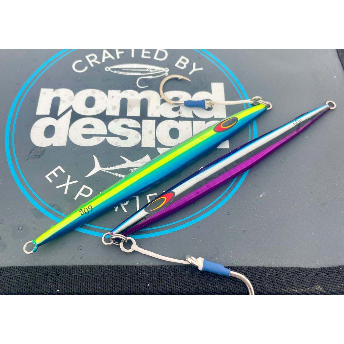 Nomad Streaker Jigging Lure 80g Silver Glow Stripe, Silver Glow Stripe, bcf_hi-res