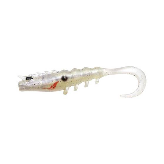 Squidgies Pro Prawn Wriggler Tail Soft Plastic Lure 65mm Whitebait, Whitebait, bcf_hi-res