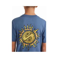 Quiksilver Youth Spiral Flame Short Sleeve Tee, China Blue, bcf_hi-res